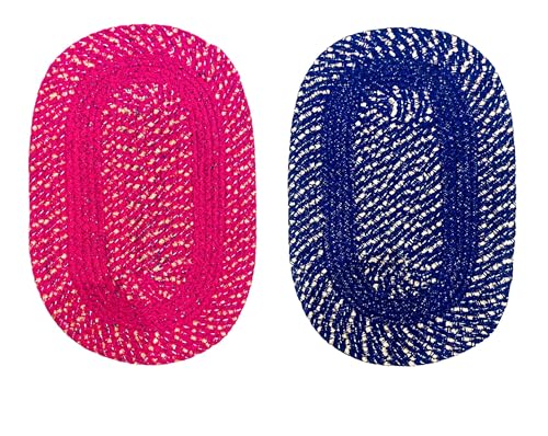 Image of Cotton doormats wasable|Handmade Cotton Doormat | Quick Dry, Washable Door Mat for Home, Bathroom & Bedroom (33X53 CM)