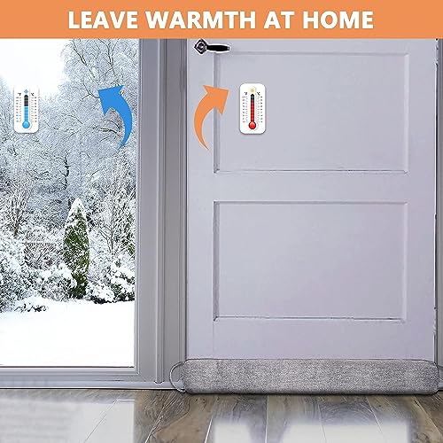 Triangle Under Door Draft Stopper Noise Blocker 32 Inches for Door Bottom Air Seal Insulation and Soundproof, Heavy Duty Weather Guard Snake Stripping, Gray - Thumbnail 4
