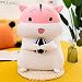 30-60cm Creative New Hamster Poupée Année du Rat Peluche Mignon Câlin Graine De Tournesol Gros Hamster Emoticon Pack 50cm Rose Rire