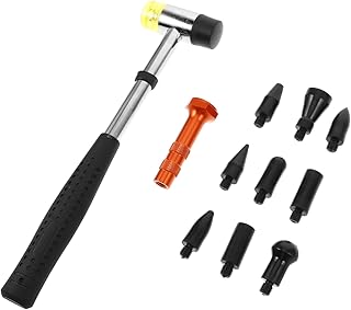 VALICLUD Auto Reparatur Set Für Kleine Autos Lackschonendes Dellen Ausbeulwerkzeug Mit Gummihammer Und Abnehmbaren Köpfen Präzises Schnelles Beulenausbeulen Ohne Lackschaden