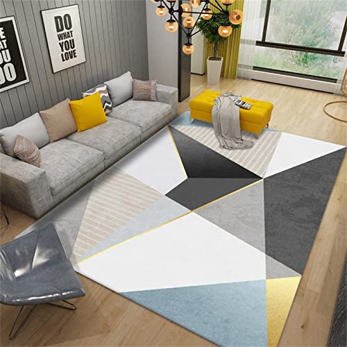 Tapis de balcon 180x250cm géométrique multicolore pour terrasse et salon moderne
