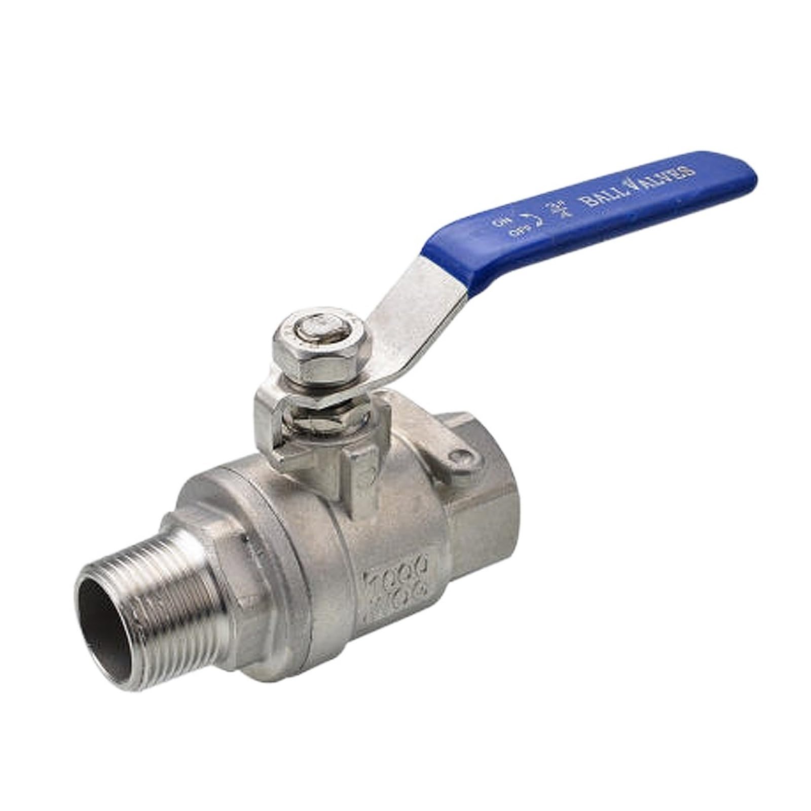 Robinet à boisseau sphérique 3/4" en inox 304 DN20 pour tube