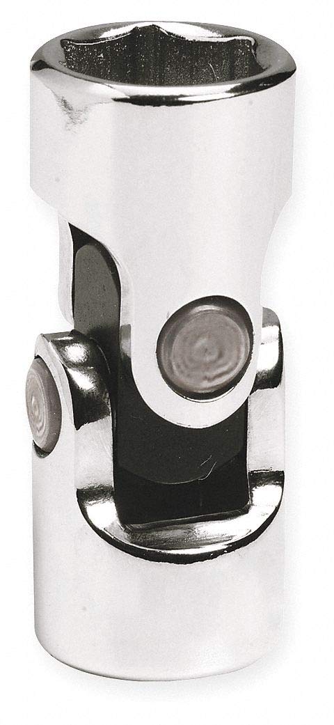 Westward 10E897 Socket, Universal, 3/8 In Dr, 12 Pt, 9/16 In