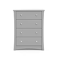 Vista 13 de Storkcraft Crescent Cajonera de 4 Cajones (Gris Guijarro) – Certificado GREENGUARD Gold, Cajonera Fácil de Combinar para Dormitorio de Niños