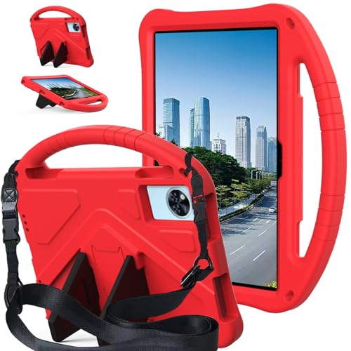 Coque DOOGEE U11 / U11 Pro 11 Pouce en EVA Rouge avec Poignée et Bandoulière Amovible
