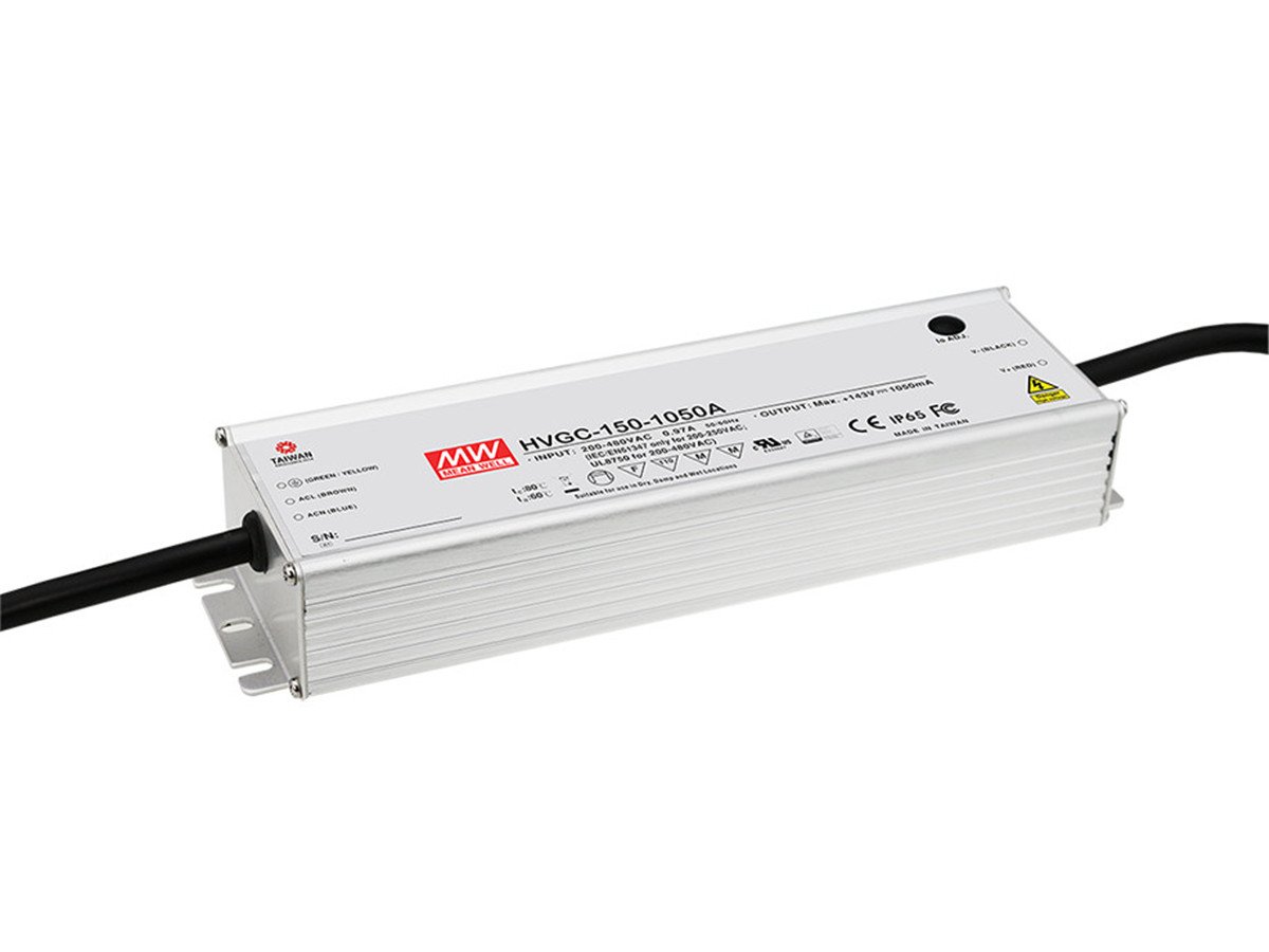 MEAN WELL HVGC-150-700A 150 W Single Output 700 mA 215 Vdc Output Max IP65 LED Power Supply - 1 item(s)