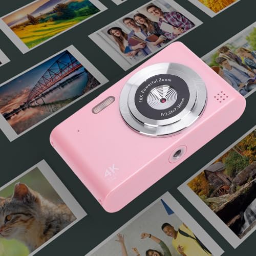 Cámara Digital Jiawu 4K 48MP Vlogging Compacta Rosa miniatura 7
