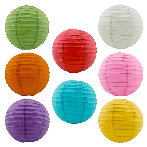 8 Assorted (Different) Color Chinese/japanese Paper Lanterns/lamps 12