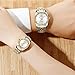JewelryWe Luxury Couple Watches Gold-Silver Tone Stainless Steel Quartz Calendar Wristwatch Rhinestone His and Her Watch Set