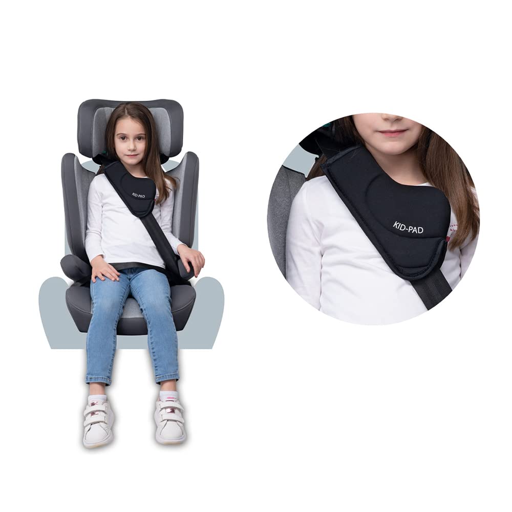 Foppapedretti Seggiolino Auto Time I-Size, per bambini da 100 a 150 cm di altezza, 3-12 anni, conforme ECE R129, Fissaggio Dualfix (Isofix e non), Safe Body Protection, Comfort Kid Pad, Carbon