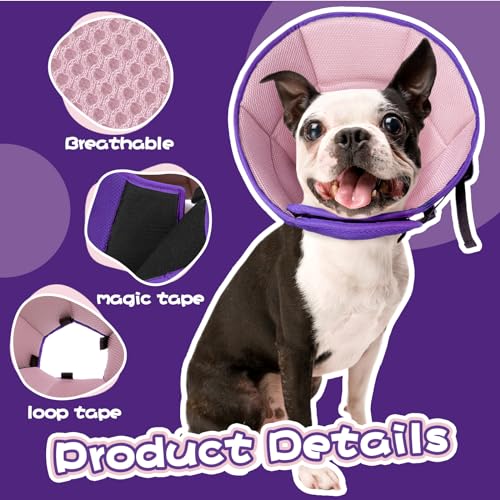 Dog Cone for Large Dogs After Surgery, Soft Dog Cone Collar for Dogs to Stop Licking, Adjustable Comfy E-Collar Alternative Lightweight Post-Surgery Recovery Elizabethan Collar for Pet by Allroaring - Image 4