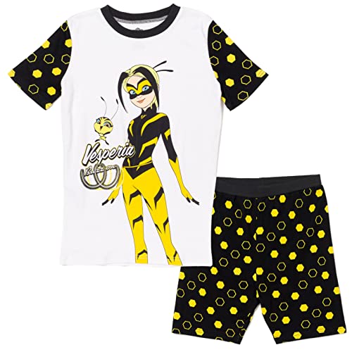 Miraculous Rena Rouge Vesperia Girls Pajama Shirt and Shorts Sleep Set Little Kid to Big Kid