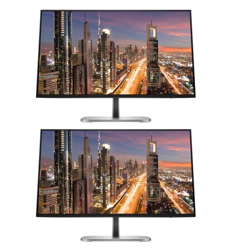 Image of HP Series 5 Pro 24-inch 524pu Full HD (1920 x 1080) 100Hz 5ms LCD IPS Monitor, 2-Pack Bundle, Low Blue Light, Daisy Chain, Dock, HDMI, DisplayPort, USB Hub, USB-C with 100W PD