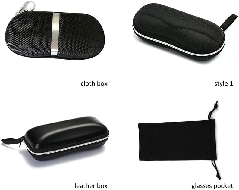 Sunglasses Protector Travel Pack Pouch Glasses Case 1Pcs Black Zipper Box Hard Eyewear Accessories image 5