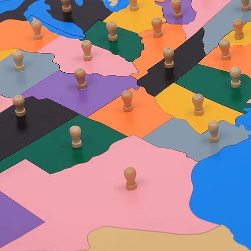 Miniatura 4 de Montessori - Rompecabezas de mapa de Estados Unidos para niños con mapa de control de Estados Unidos etiquetado – Juguetes Montessori preescolar