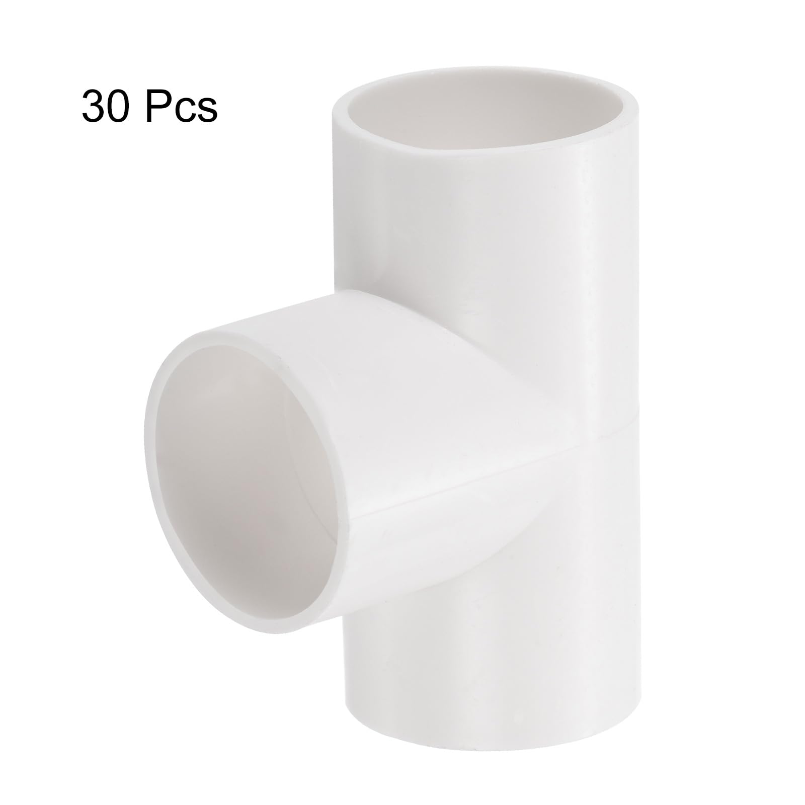 QUARKZMAN Giunto per Guaina Pvc Raccordi a Forma di T Giunto per Tubo Bianco 25 mm 3 Vie per Guaina Elettrica da Giardino Confezione da 30