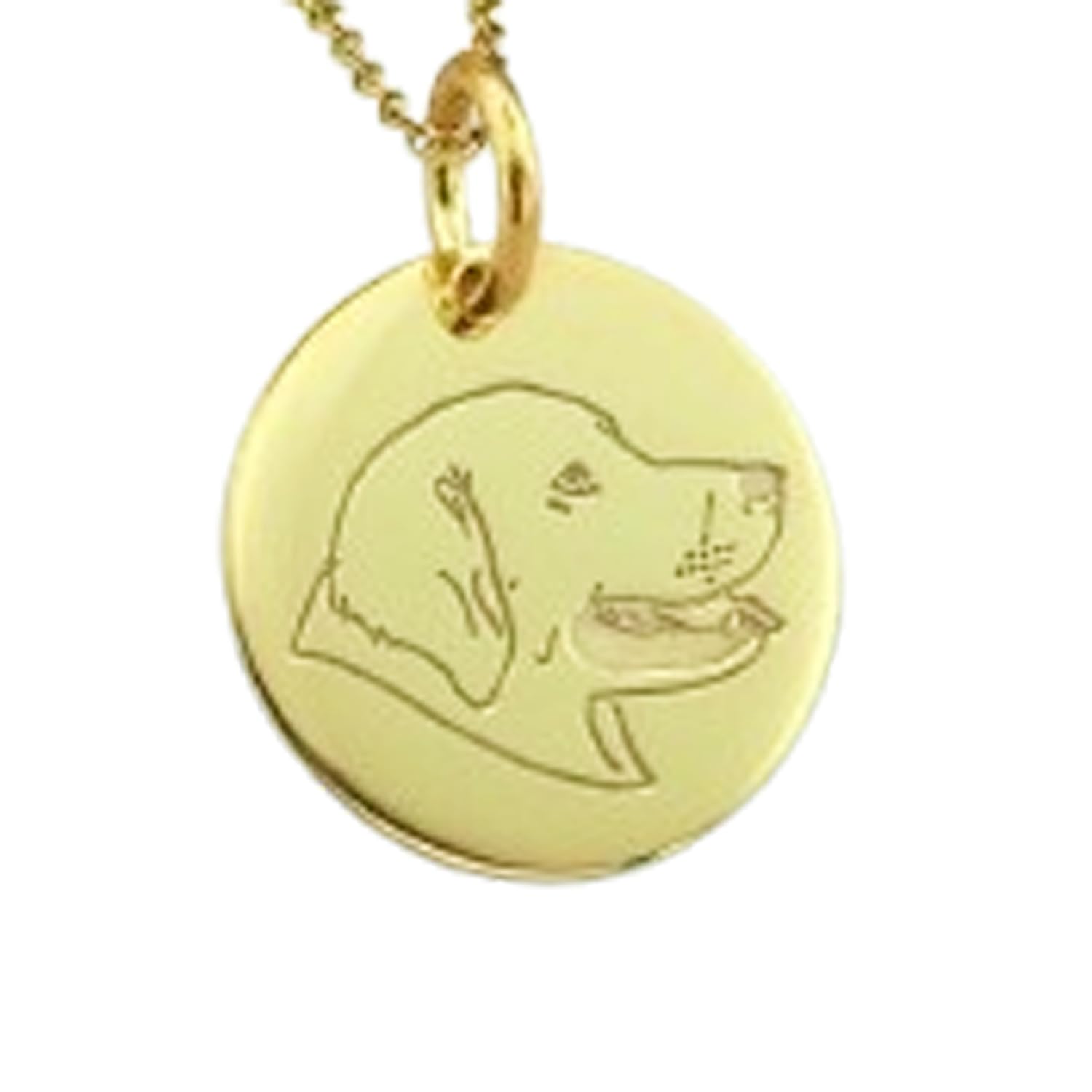 Collier argent 925 breloque chien médaillon gravé amour animaux