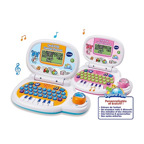 VTech Ordi P'tit Genius Ourson Ordinateur Portable Enfant avec Écran Rétroéclairé 10 Jeux Évolutifs Jouet Éducatif Cadeau Enfant de à Contenu en Français - vue 8