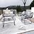 wallowsun 4-Piece Patio Furniture Wicker Outdoor Bistro Set, All-Weather Rattan Conversation Loveseat Chairs for Porch Backyard Pool with Soft Cushions and Glass Table (Grey)