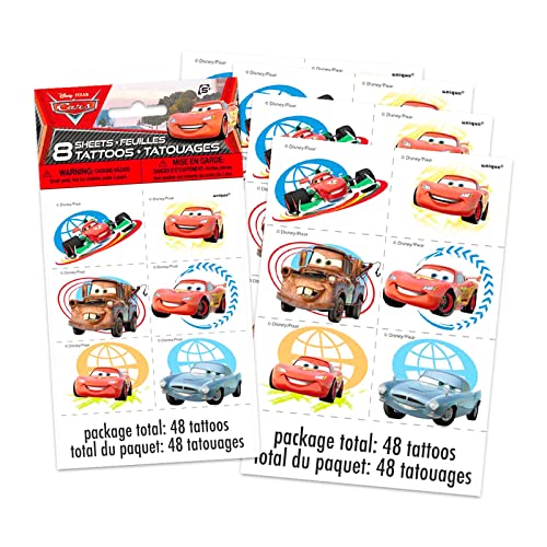 Disney Cars Beach Towel Set - Bundle With Lightning Mcqueen Microfiber Pool Towel Plus Cars Temporary Tattoos And More (Cars Beach Towel For Kids And Adults) #TOP2
