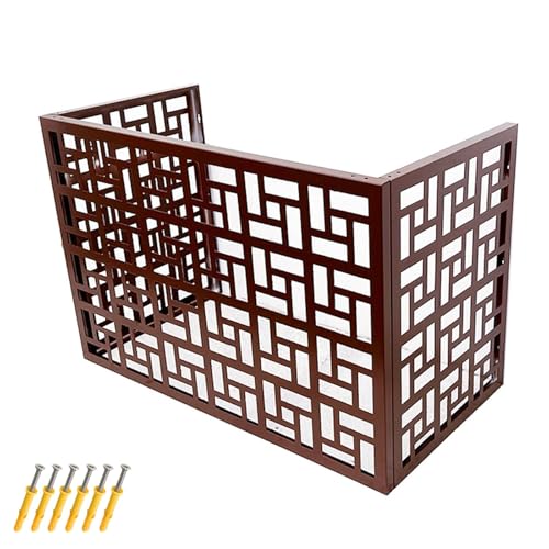 Cubre aire acondicionado exterior de 3 paneles protector de aluminio 99x50x67cm 2