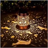 Mothers Day Gifts for Mom Dog Solar Lanterns Outdoor Waterproof Hanging Solar Lights Labrador Dog Gifts for Women Men Metal Decorative LED Lanterns for Yard, Patio, Lawn, Pathway, Garden Decor