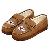FOCO Kansas City Chiefs NFL Mens Team Logo Moccasin Slippers - M