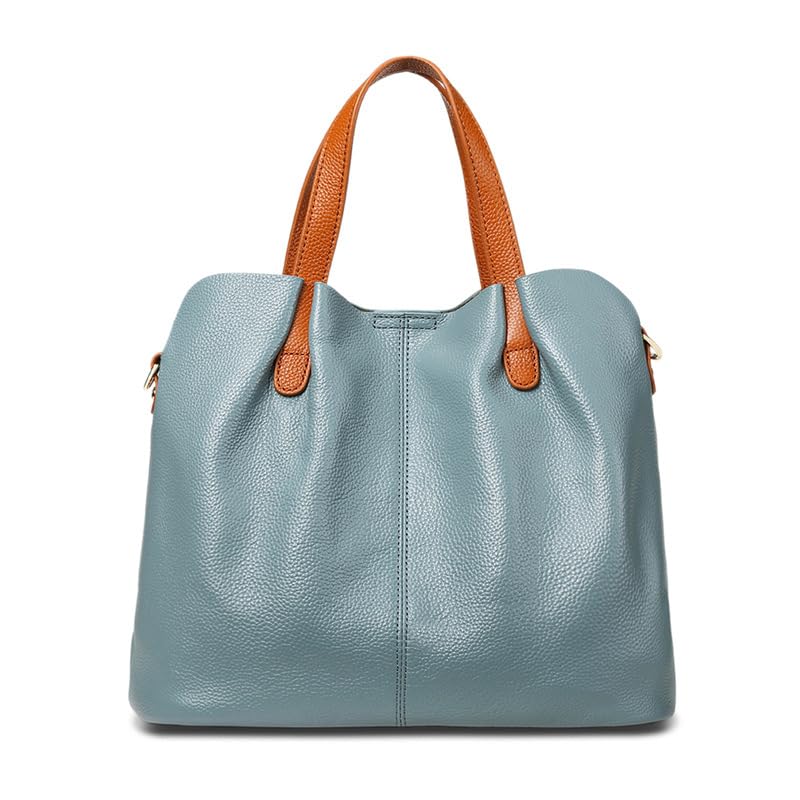 Sac fourre-tout fait main en cuir pleine fleur femme - Grand sac à bandoulière multi-couleurs