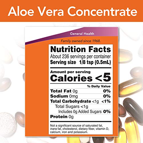 Now Supplements, Aloe Vera Concentrate (40:1 Concentrate Contains Active Polysaccharides), 4-Ounce #TOP1