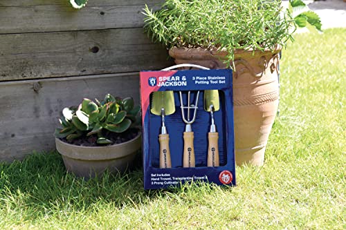 Spear & Jackson POTTING3PS 3-teiliges Mini-Pflanzset aus Edelstahl – Kompakte Pflanzwerkzeuge mit hochglanzpolierten Köpfen… – Ansicht 5