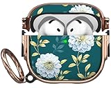 Picture of Maxjoy for AirPods 4 Case with Lock, Cute AirPods 4 Case Lock Protective Hard AirPod 4 Generation Cover for Women Girly with Keychain Clip for AirPod 4th Generation Cover 2024, Floral