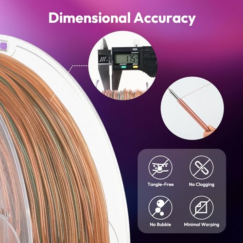 Image of AMOLEN 95A TPU 3D Printer Filament, 1.75mm Glow in The Dark Rainbow Purple Pink Orange Blue, Soft TPU Flexible, High Hardness & Resilience, Best with UV Lamps, 1KG Spool(2.2lbs), Fit Most 3D Printers