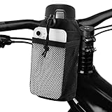 Fácil de instalar: esta bolsa de bicicleta usa dos tiras de velcro para atacar. No se puede instalar solo en el manejable, pero también en el marco de la bicicleta y debajo de la bolsa de bicicleta. Mantenga la botella de agua segura y estable incluso en carreteras poco profundas.