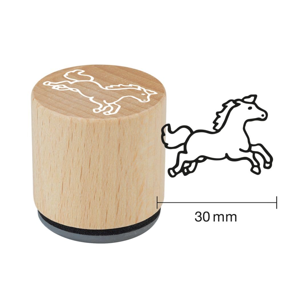 Juego de sellos de madera COLOP Woodies «Animales de granja» con 12 motivos, sellos identificativos y motivadores de madera de haya, tamaño de la impresión: Ø 29 mm, rectangular