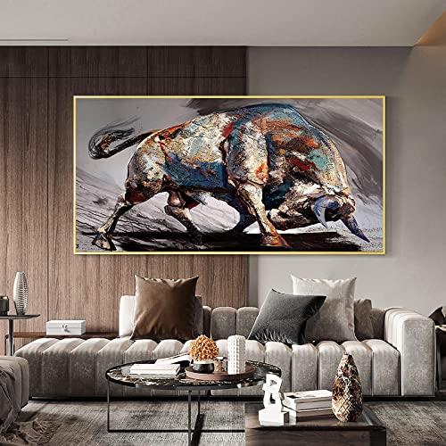 Peinture à l’huile texture épaisse d'animal du zodiaque sur toile faite main