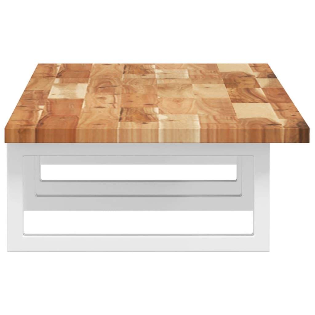 Supporto Lavabo Sospeso in Acacia e Acciaio 120x40cm 5 Pezzi