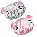 NKTM Children Shower Cap Cute Waterproof Double Layer Kids Cartoon Shower Hat 2 Pack