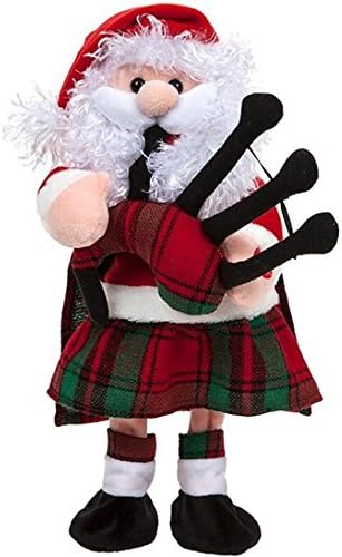 UK Christmas World Novelty Musical Dancing Santa with Bagpipes Plays Auld Lang Syne