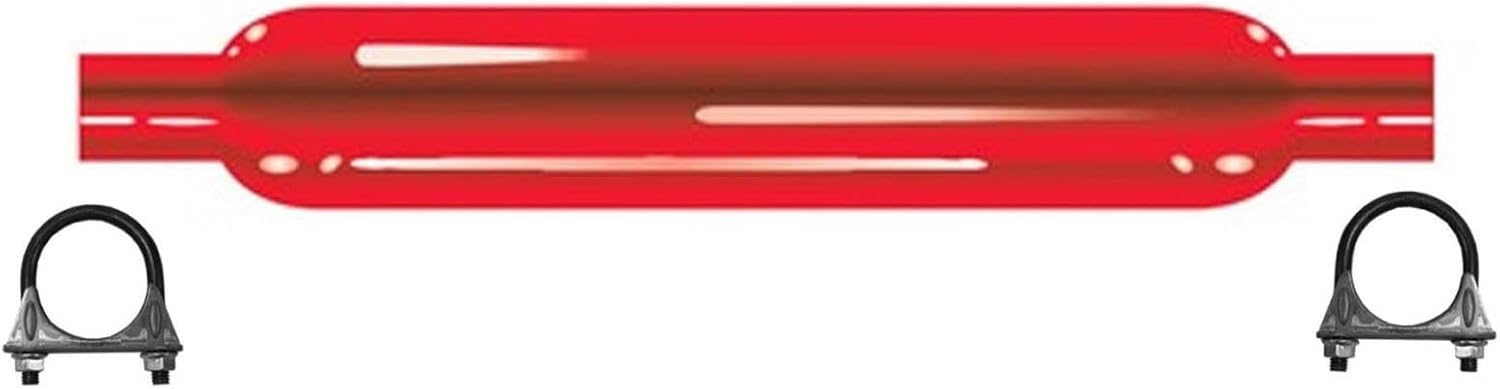 Cherry Bomb 87502CB Muffler 26.5 inch OAL, 22 in Body 2.0" Inlet 2.0" Outlet