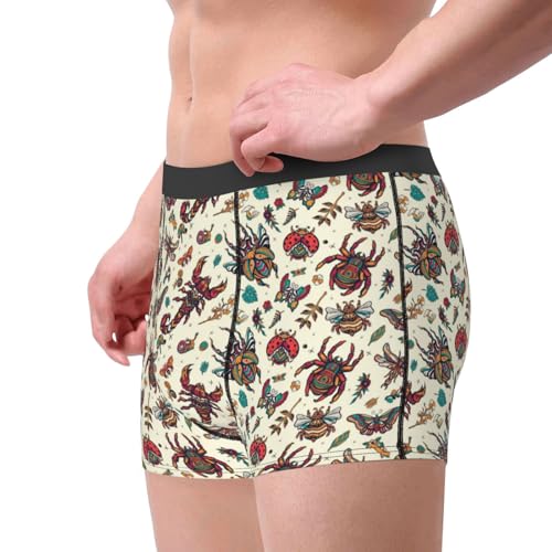 Men'S Boxer Briefs Breathable Boxer Shorts Insects A For Novelty Briefs Underpants Wide Waistband Underwear For Men2