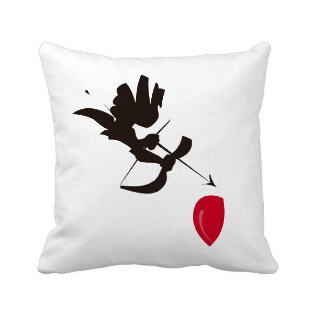 Coussin carré DIY Cupidon et coeur rouge pour une décoration personnalisée