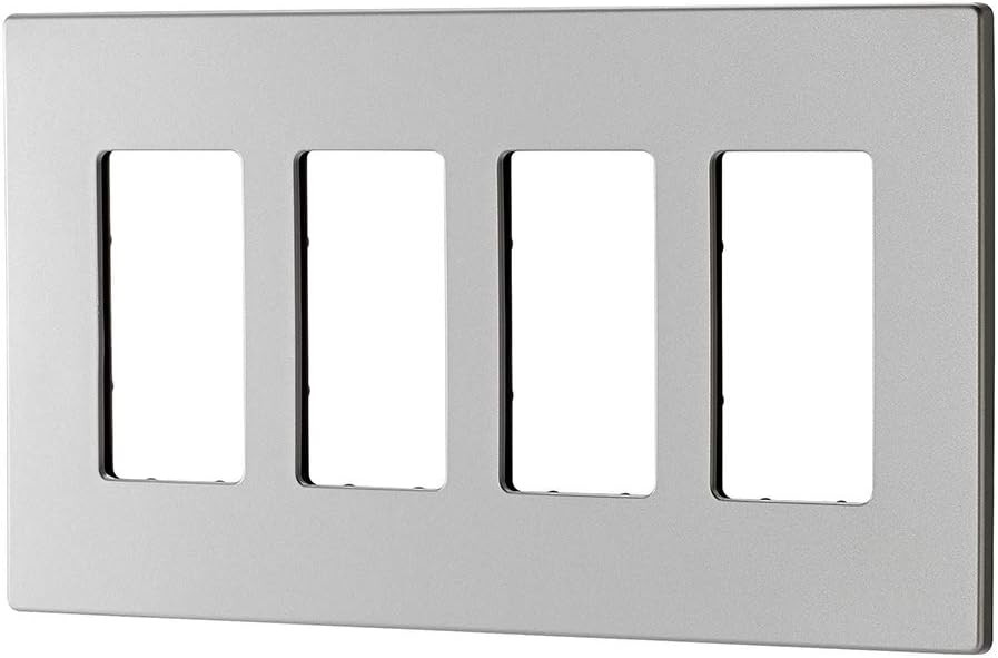 Designer Screwless 4-Gang Mid-Size Wallplate