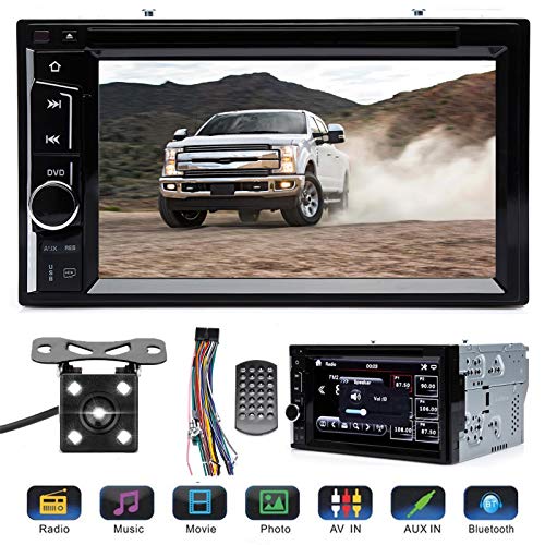 Double 2 Din Car Stereo with Rear View Parking Camera 6.2” Touch Screen