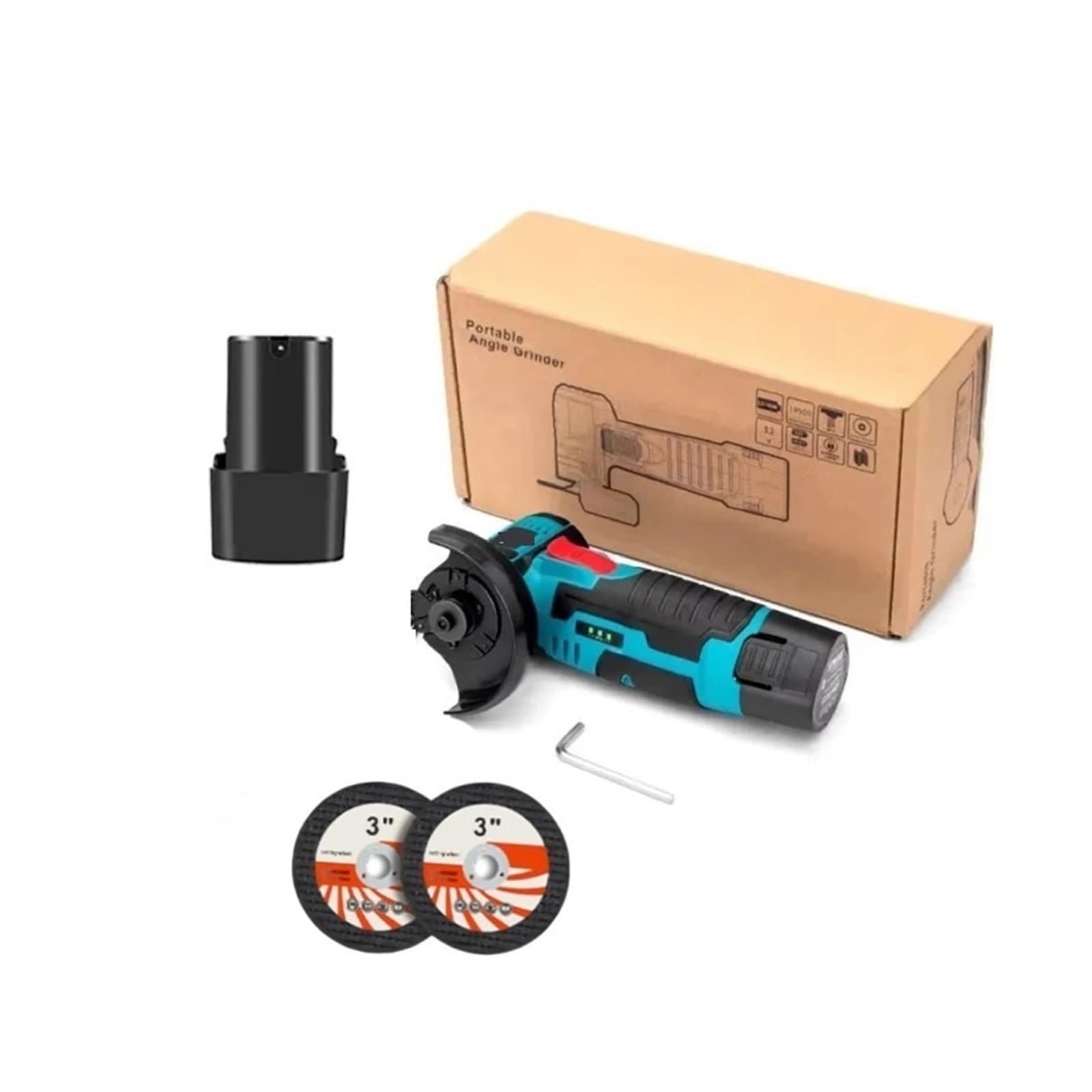 12v Mini szlifierka kątowa akumulatorowe narzędzie szlifierskie szlifierka do polerowania do cięcia diamentowych elektronarzędzi bezprzewodowych(ZYOZ008N)