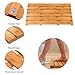 Domax Wooden Bamboo Bath Shower Mat- Non-Slip Waterproof Large Bathroom Floor Mat for Indoor Outdoor (Bamboo, 21.26 x 14.17 x 1.3 Inches)