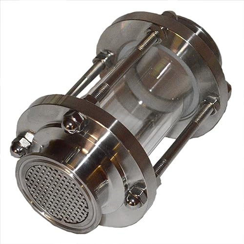 NorCal Brewing Solutions 2" Tri Clover. Tri Clamp Sight Glass with Perforated Plate on One End