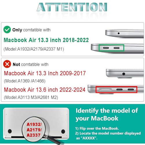 Funda para MacBook Air 13 contra arañazos con cubierta de teclado integrada 6