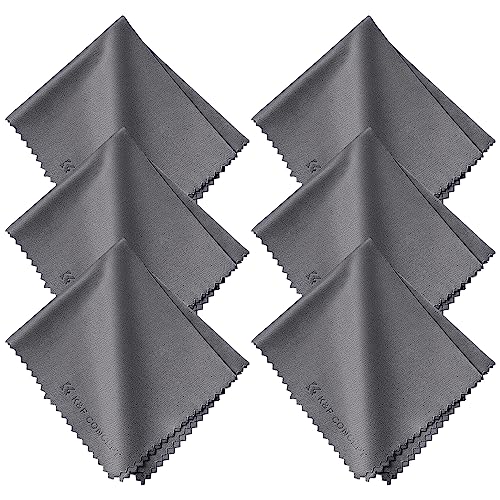 K&F CONCEPT カメラクリーニングクロス メガネ拭き 6枚入り 15cmx15cm 個別パック カメラクリーニングキット マイクロファイバー 水洗いセンサー専用 クリーニングスティック メンテナンス用品 お手入れ 掃除用品 一眼レフカメラ対応 スマ