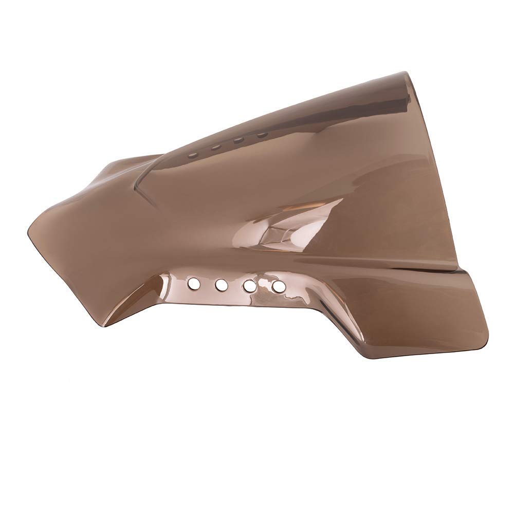 Déflecteur de vent moto universel en plastique ABS Ajustable pare-brise velo rue pare-brise de vélo de saleté pour Yamaha pour Kawasaki pour Ducati (Fumée)
