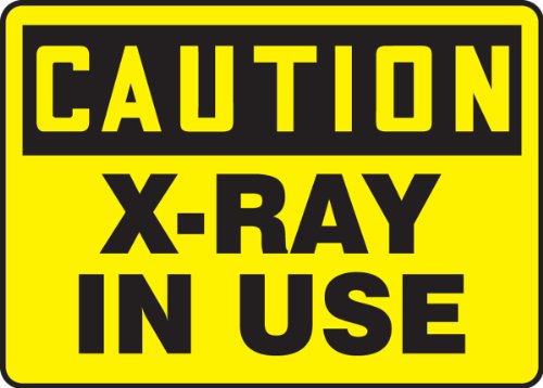 Affiche de sécurité Caution X-RAY in USE pour prévenir les risques de rayons